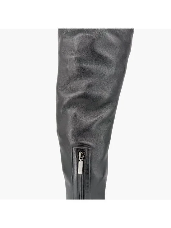 Saint Laurent Loulou YSL Thigh High Over The Knee Boots Black Size 38.5 US 8.5 - Picture 12 of 15